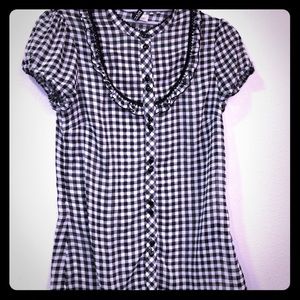 H&M Blouse Black And White